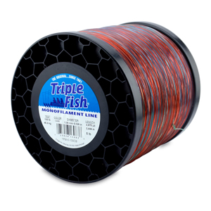 Triple Fish Monofilament Line, 100 lb / 45.3 kg test, .039 in / 1.00 mm dia, Camo, 2675 yd / 2446 m, 5 lb / 2.27 kg Spool